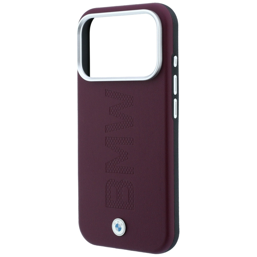 BMW iPhone 17 Pro Max/iPhone 18 Pro Max Deksel Centered Deboss Burgundy