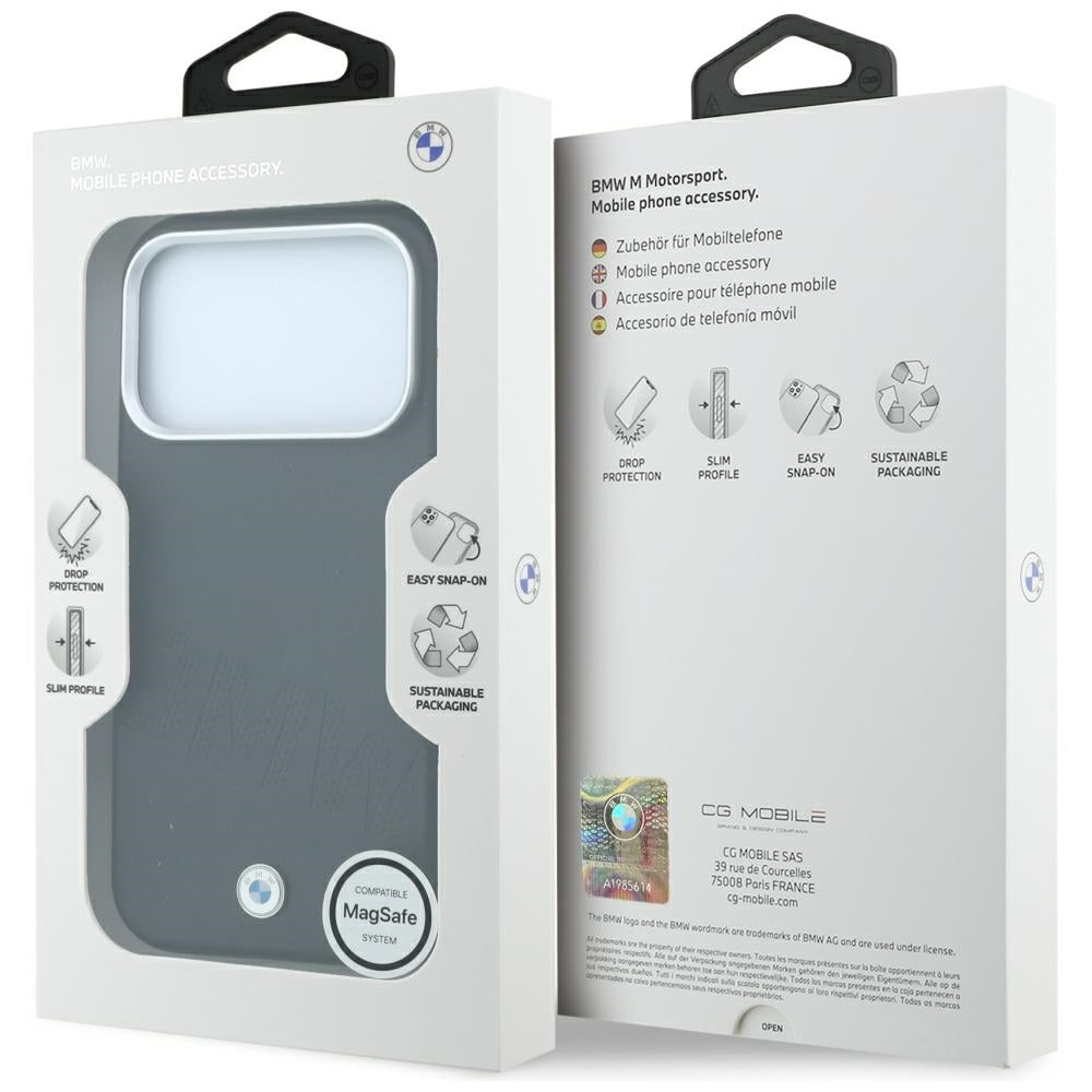 BMW iPhone 17 Pro/iPhone 18 Pro Deksel Inclined Deboss Svart