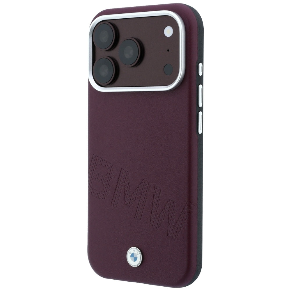 BMW iPhone 17 Pro Max/iPhone 18 Pro Max Deksel Inclined Deboss Burgundy