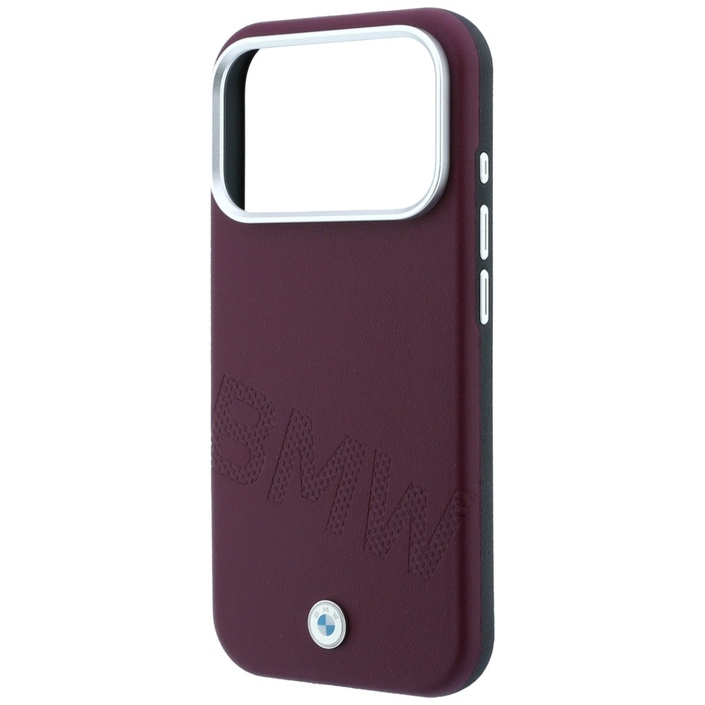 BMW iPhone 17 Pro Max/iPhone 18 Pro Max Deksel Inclined Deboss Burgundy