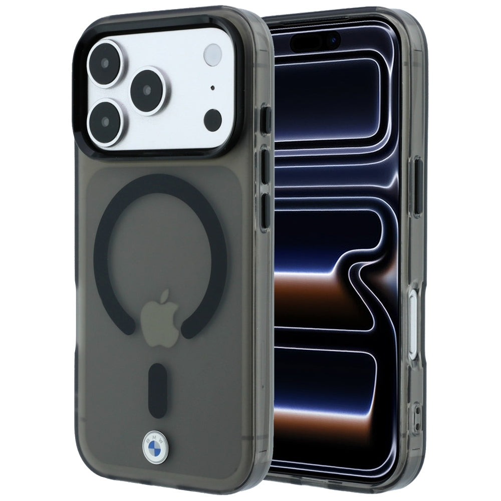 BMW iPhone 17 Pro/iPhone 18 Pro Deksel Frosted Metal Logo Svart