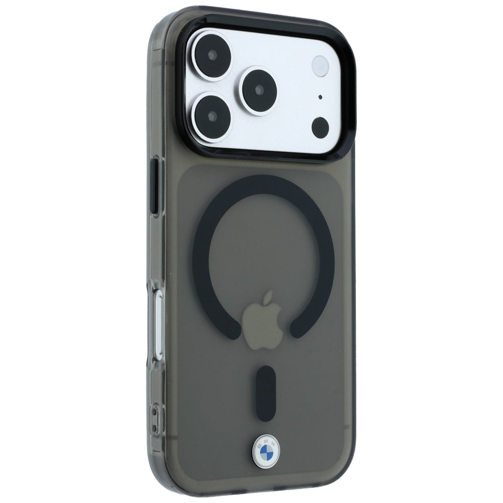 BMW iPhone 17 Pro Max/iPhone 18 Pro Max Deksel Frosted Metal Logo Svart