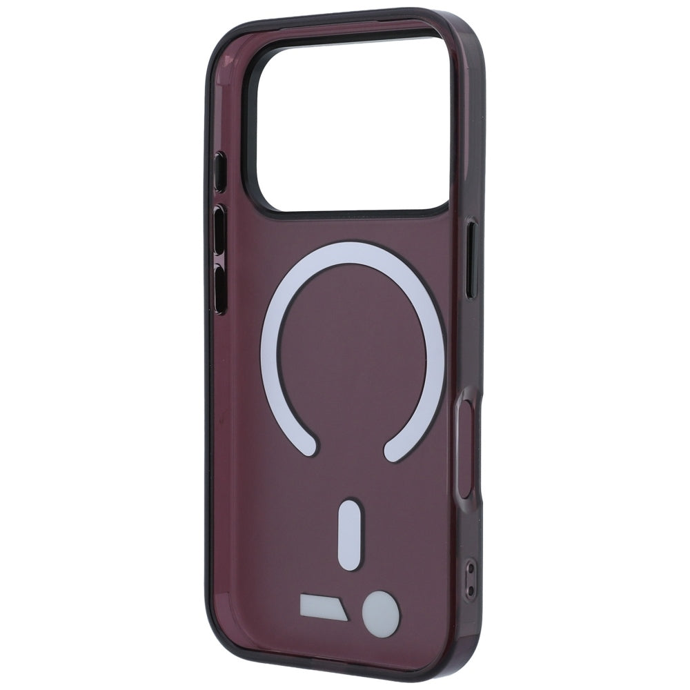 BMW iPhone 17 Pro Max/iPhone 18 Pro Max Deksel M Frosted Metal Logo Burgundy