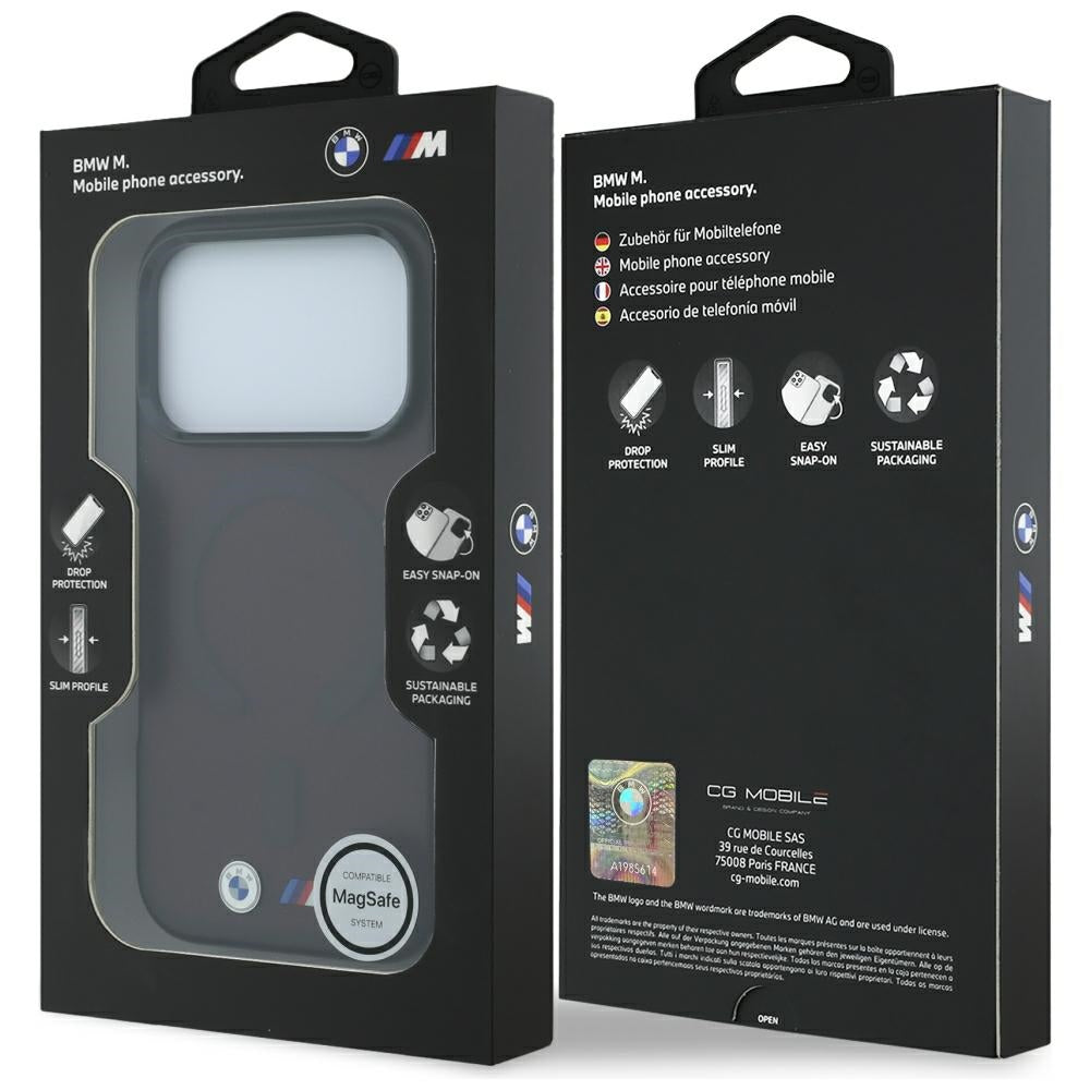 BMW iPhone 17 Pro Max/iPhone 18 Pro Max Deksel M Frosted Metal Logo Burgundy