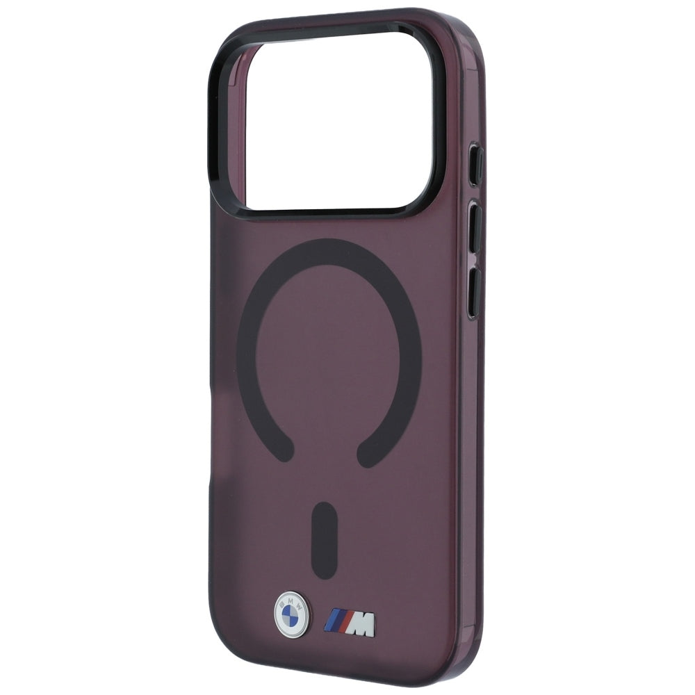 BMW iPhone 17 Pro/iPhone 18 Pro Deksel M Frosted Metal Logo Burgundy