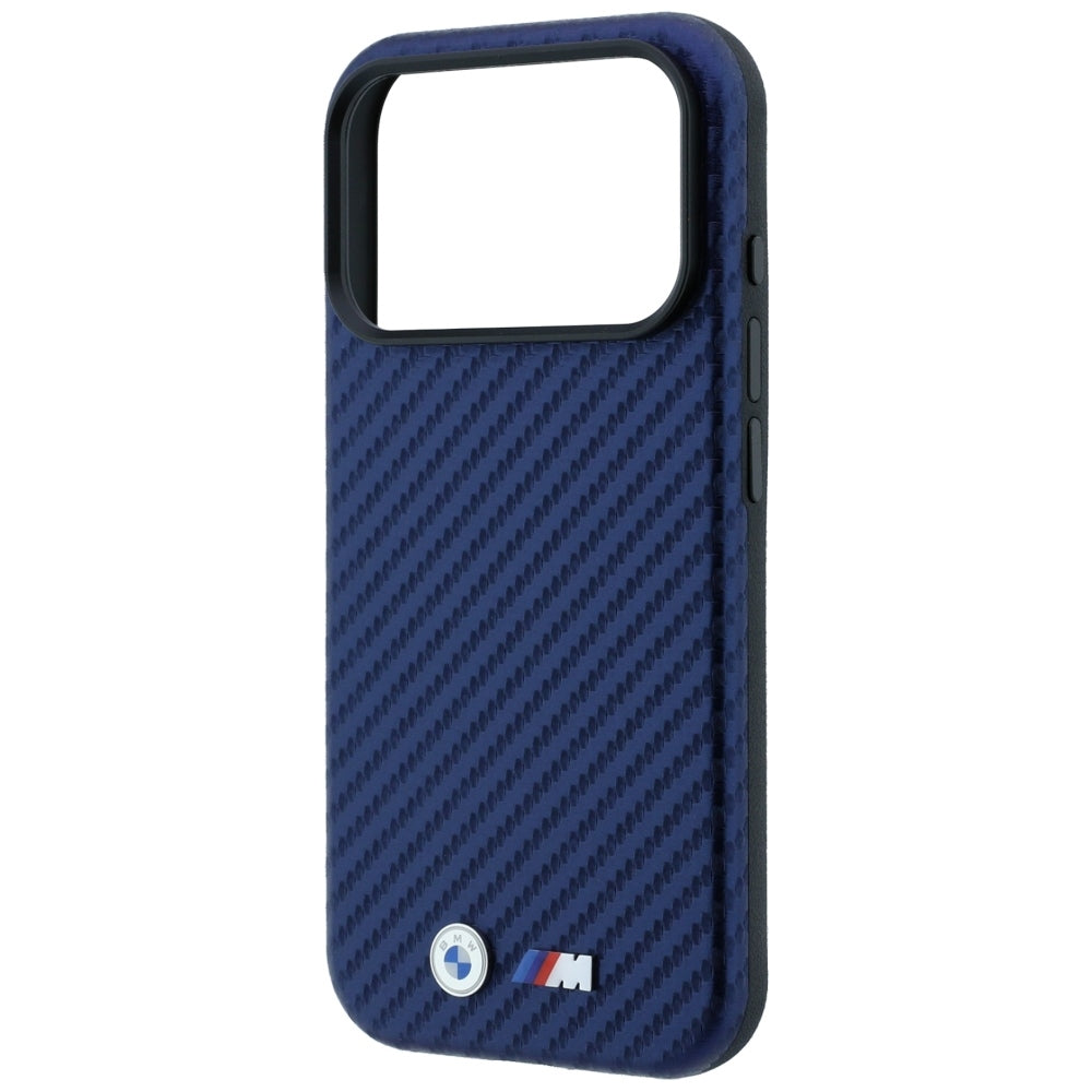 BMW iPhone 17 Pro/iPhone 18 Pro Deksel M Carbon Metal Logo marineblå