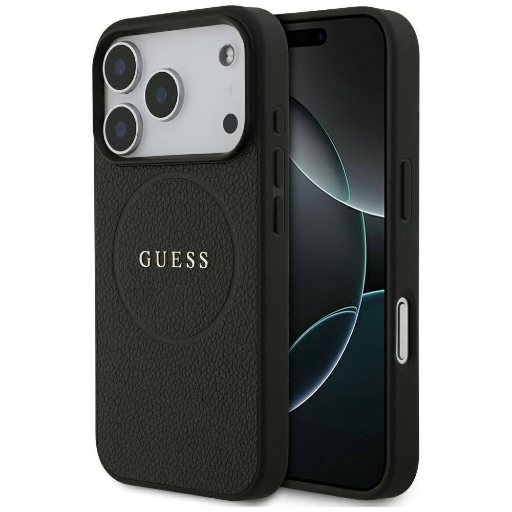 Guess iPhone 17 Pro/iPhone 18 Pro Deksel med kornet tekstur Svart
