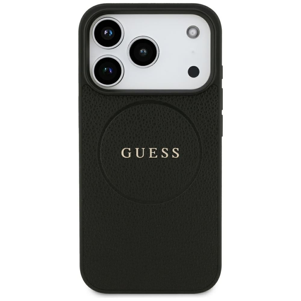 Guess iPhone 17 Pro/iPhone 18 Pro Deksel med kornet tekstur Svart