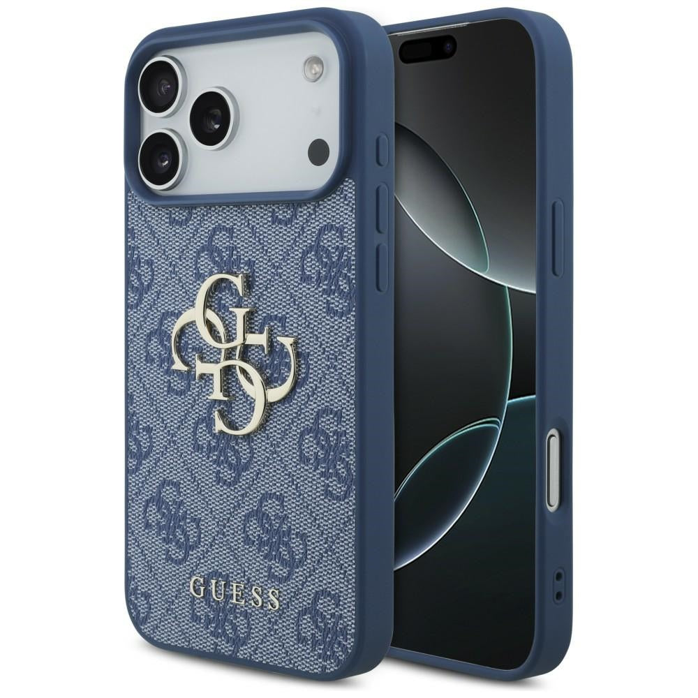 Guess iPhone 17 Pro Max/iPhone 18 Pro Max Deksel 4G Big Logo Blå