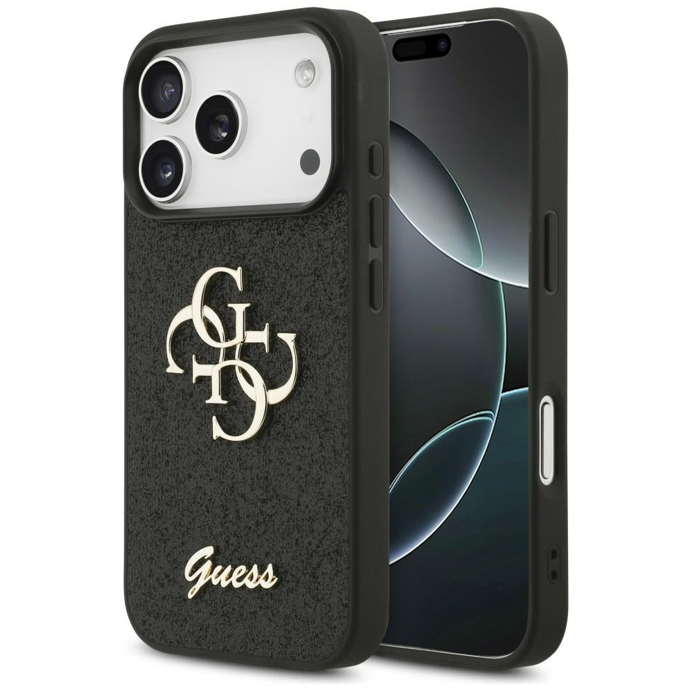 Guess iPhone 17 Pro/iPhone 18 Pro Deksel Fixed Glitter Svart