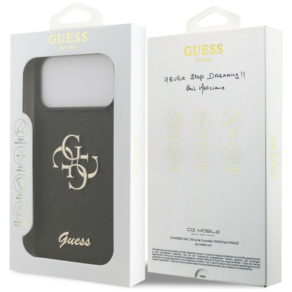 Guess iPhone 17 Pro Max/iPhone 18 Pro Max Deksel Fixed Glitter Svart