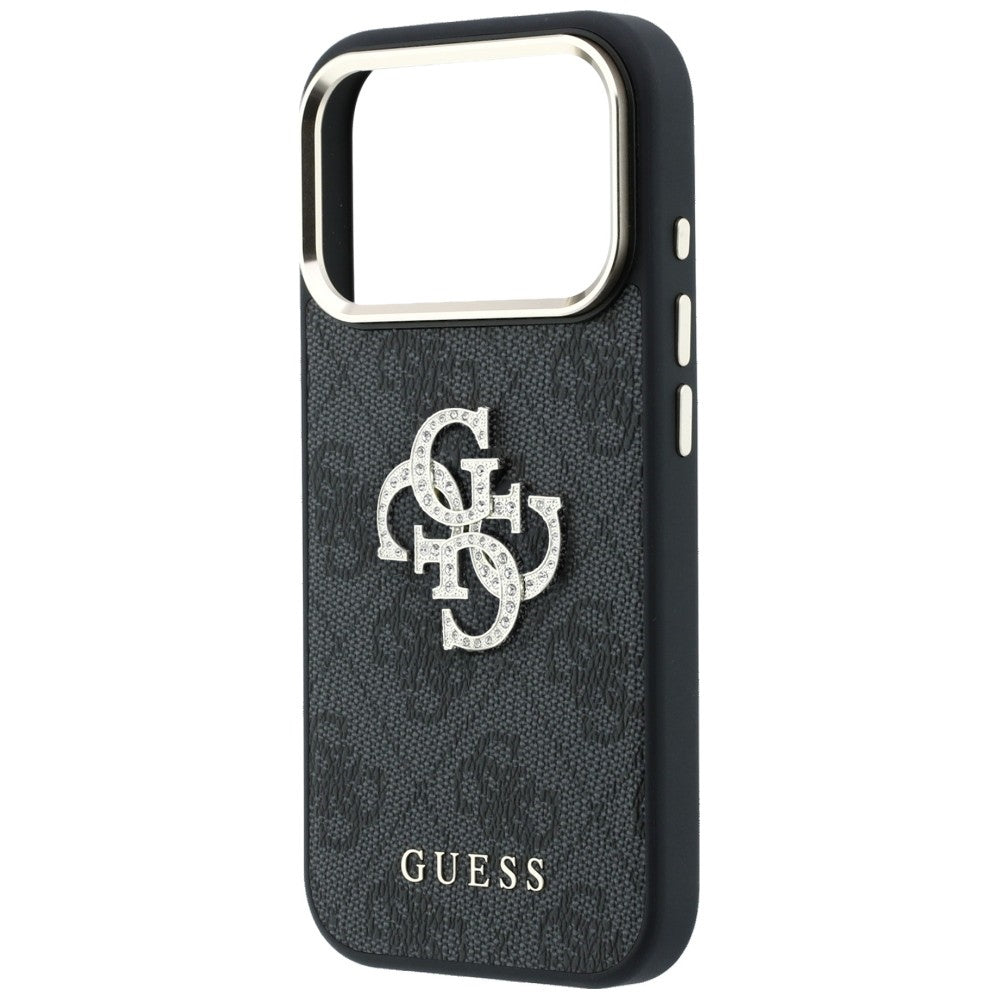 Guess iPhone 17 Pro Max/iPhone 18 Pro Max Deksel 4G Strass-logo Svart