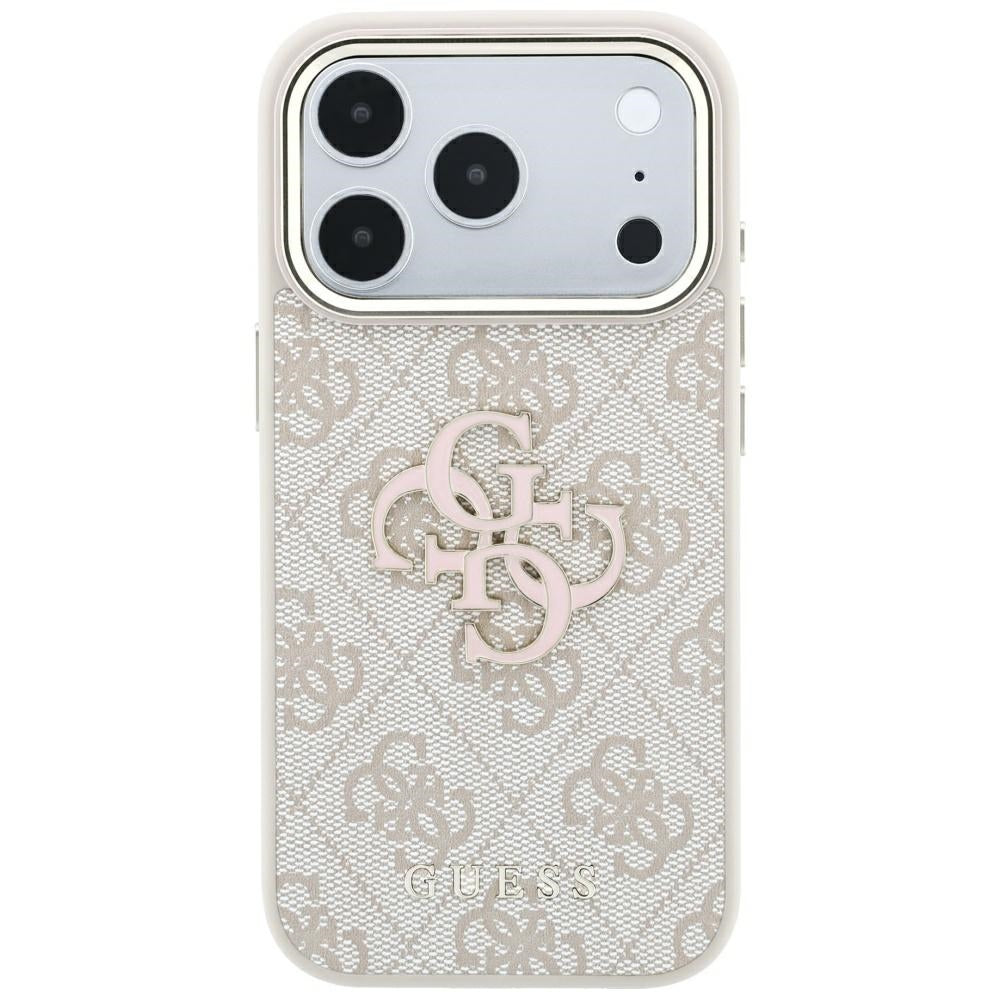 Guess iPhone 17 Pro Max/iPhone 18 Pro Max Deksel 4G Resin-logo Rosa
