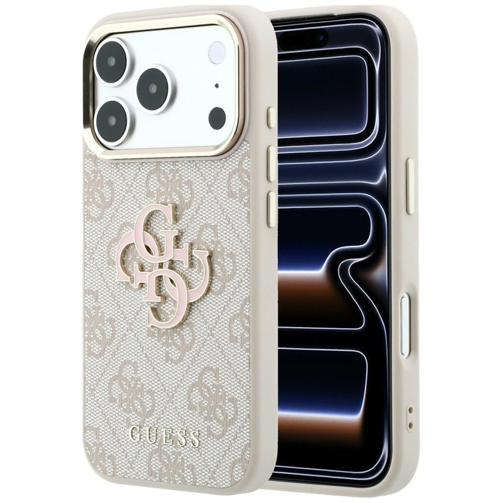 Guess iPhone 17 Pro/iPhone 18 Pro Deksel 4G Resin-logo Rosa