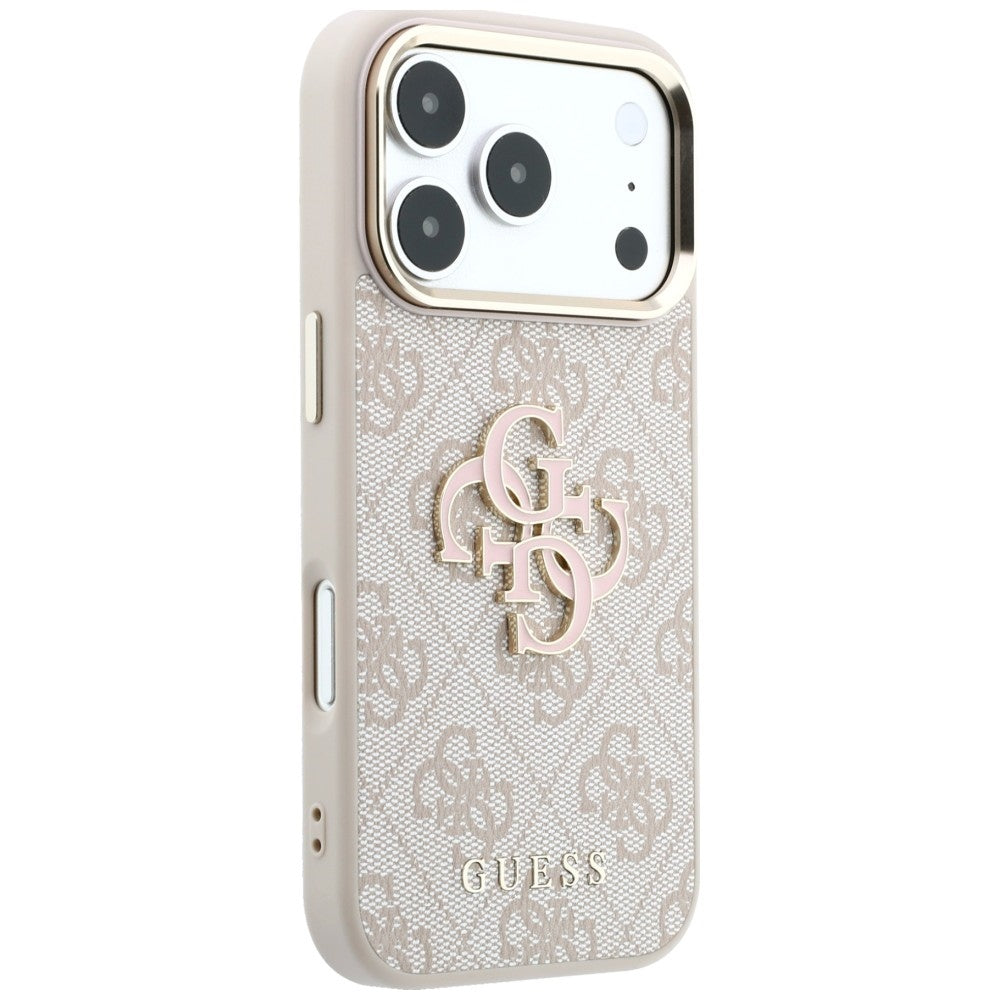 Guess iPhone 17 Pro/iPhone 18 Pro Deksel 4G Resin-logo Rosa