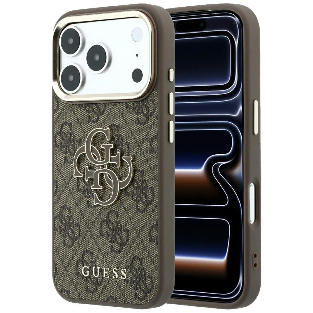 Guess iPhone 17 Pro Max/iPhone 18 Pro Max Deksel 4G Resin-logo Brun