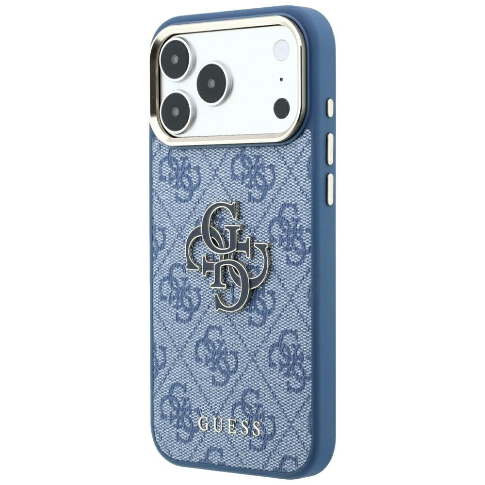 Guess iPhone 17 Pro Max/iPhone 18 Pro Max Deksel 4G Resin-logo Blå
