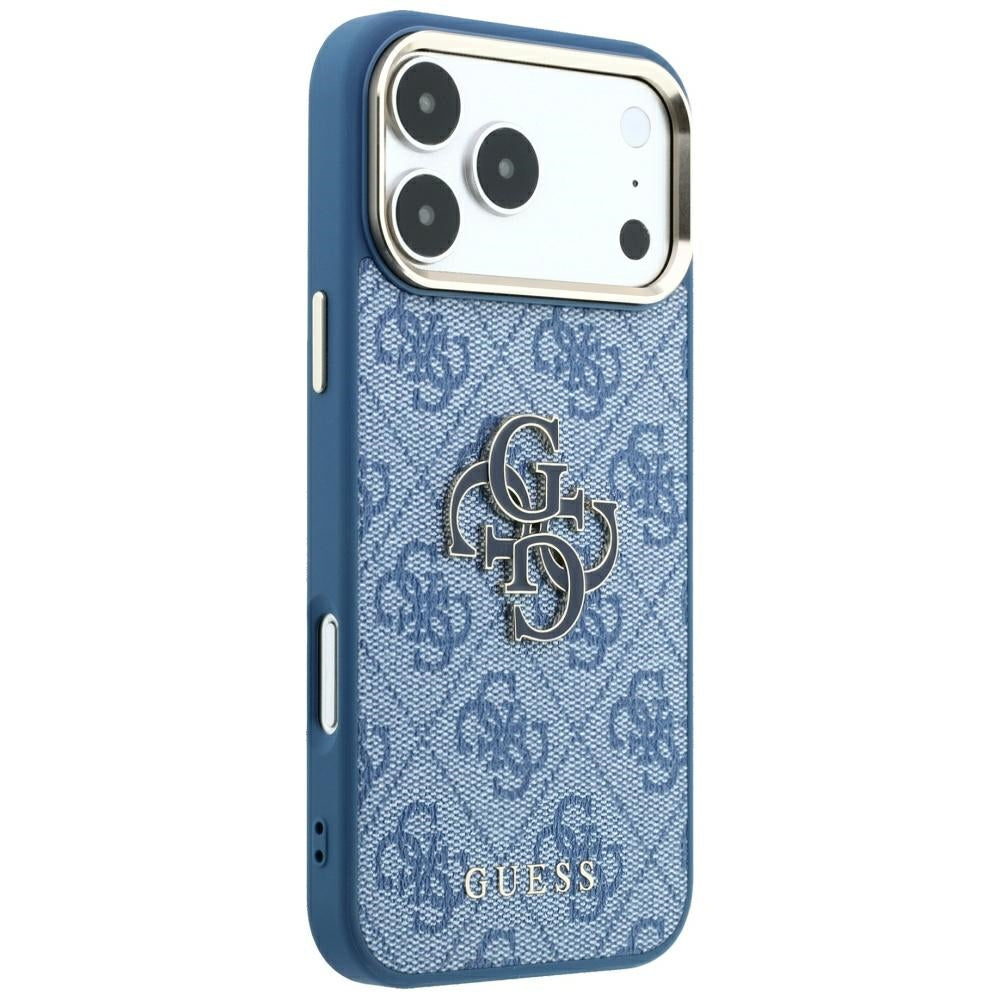 Guess iPhone 17 Pro Max/iPhone 18 Pro Max Deksel 4G Resin-logo Blå
