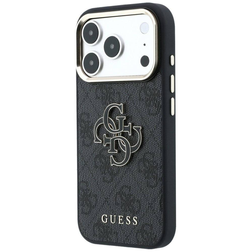 Guess iPhone 17 Pro/iPhone 18 Pro Deksel 4G Resin Logo Svart