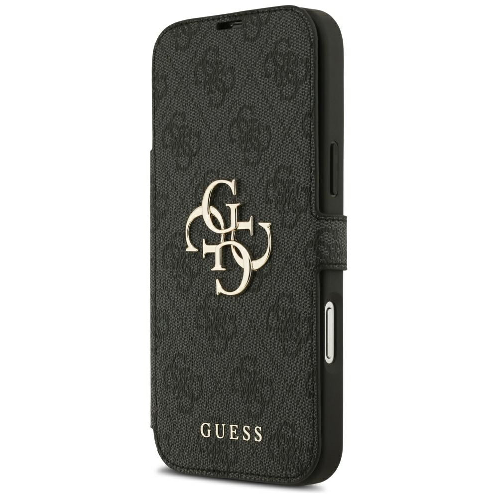 Guess iPhone 17 Pro Max/iPhone 18 Pro Max Etui Book 4G Metal Logo Svart