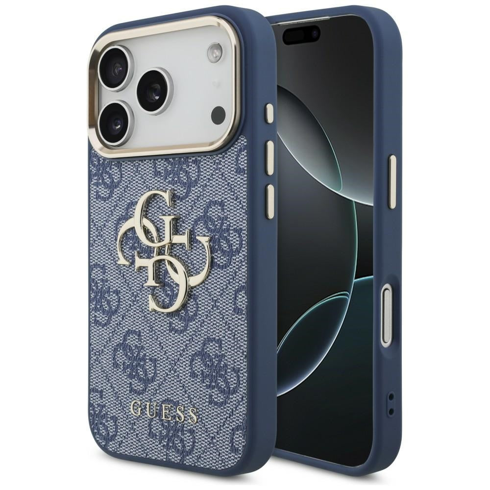 Guess iPhone 17 Pro/iPhone 18 Pro Deksel 4G Classic Logo Blå