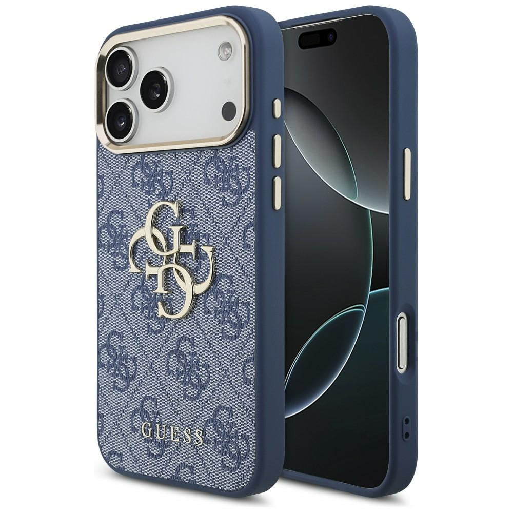 Guess iPhone 17 Pro Max/iPhone 18 Pro Max Deksel 4G Classic Logo Blå