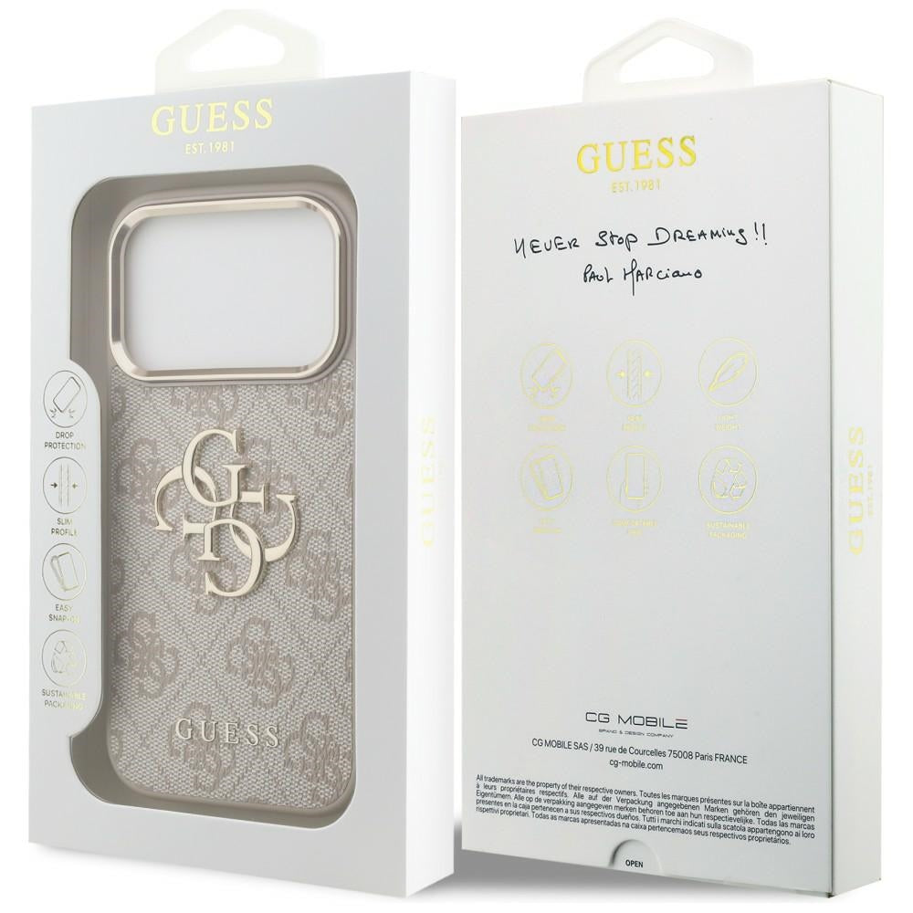 Guess iPhone 17 Pro/iPhone 18 Pro Deksel 4G Classic Logo Rosa