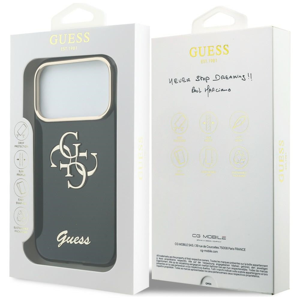 Guess iPhone 17 Pro Max/iPhone 18 Pro Max Deksel 4G Script Svart