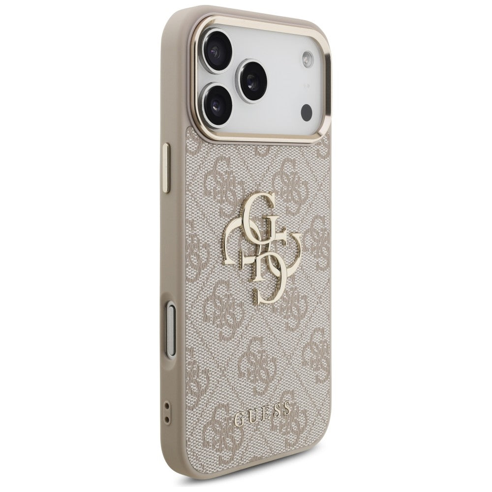 Guess iPhone 17 Pro Max/iPhone 18 Pro Max Deksel 4G Classic Logo Rosa