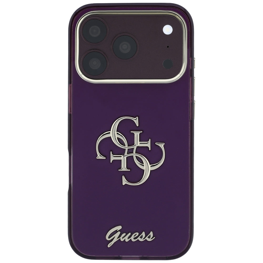 Guess iPhone 17 Pro/iPhone 18 Pro Deksel 4G Script Burgundy