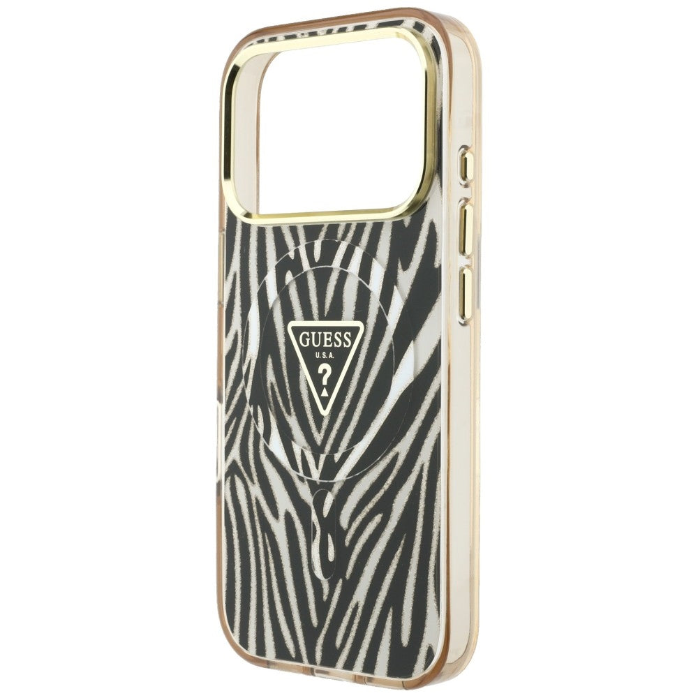 Guess Deksel iPhone 17 Pro Max/iPhone 18 Pro Max Zebra Glitter Gull
