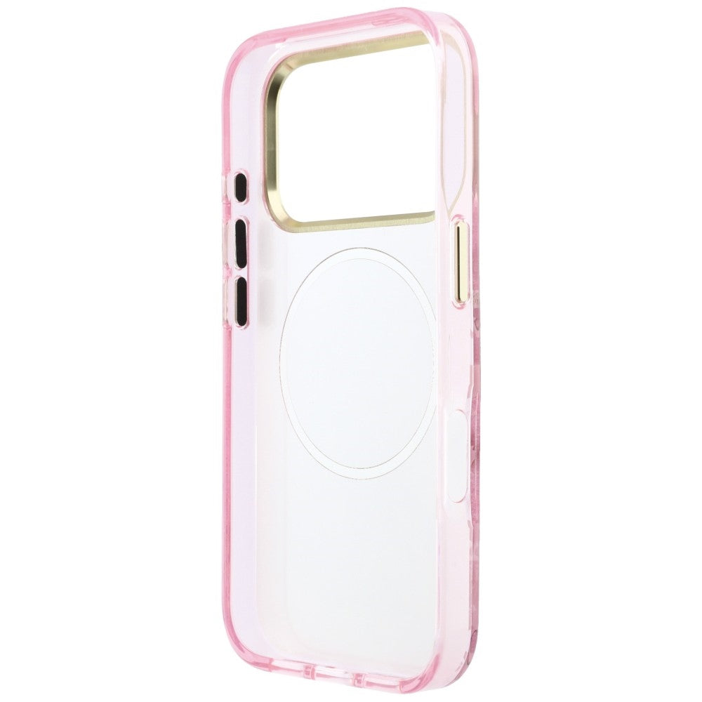 Guess iPhone 17 Pro/iPhone 18 Pro Deksel Glitter Blossom Roses Rosa