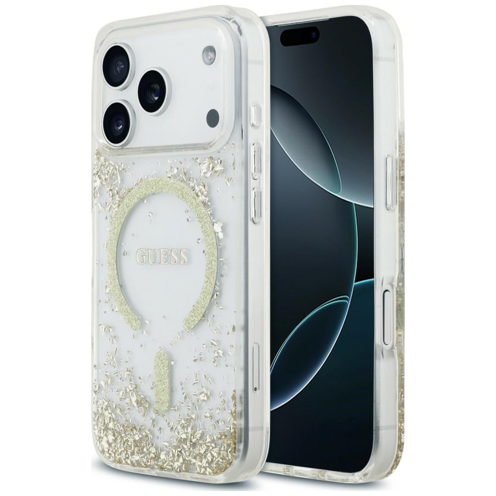 Guess iPhone 17 Pro/iPhone 18 Pro Deksel Resin Glitter Gull
