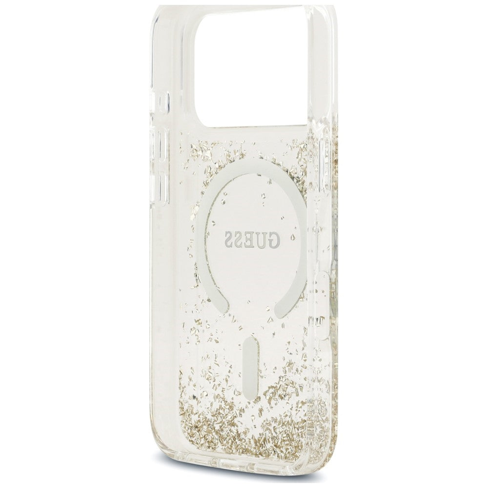 Guess iPhone 17 Pro/iPhone 18 Pro Deksel Resin Glitter Gull