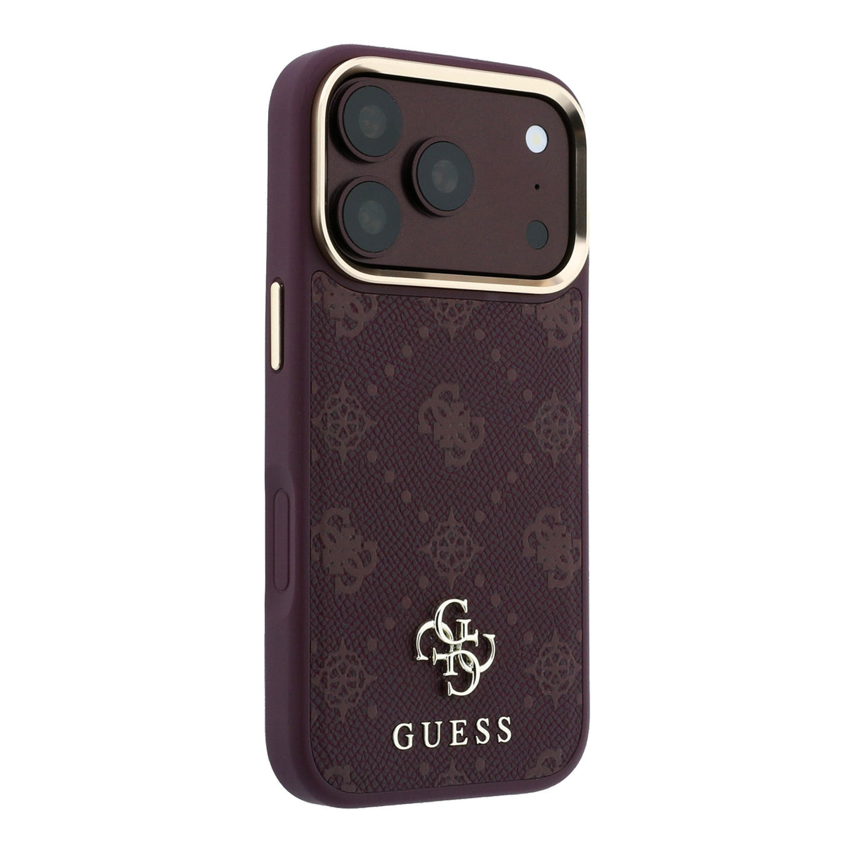 Guess iPhone 17 Pro/iPhone 18 Pro Deksel 4G Peony Burgundy