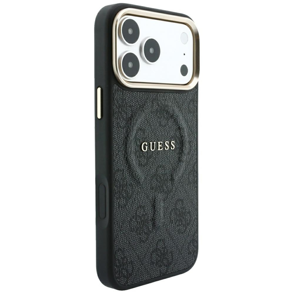 Guess iPhone 17 Pro Max/iPhone 18 Pro Max Deksel 4G Embossed MagSafe Svart