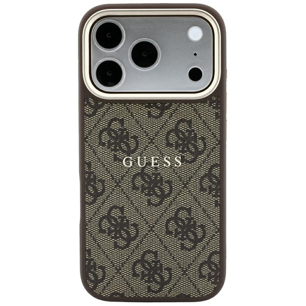 Guess iPhone 17 Pro/iPhone 18 Pro Deksel 4G Embossed MagSafe Brun