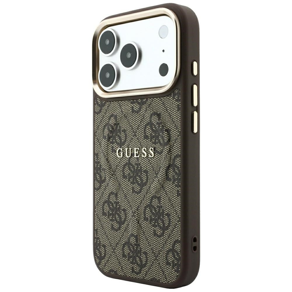 Guess iPhone 17 Pro Max/iPhone 18 Pro Max Deksel 4G Embossed MagSafe Brun