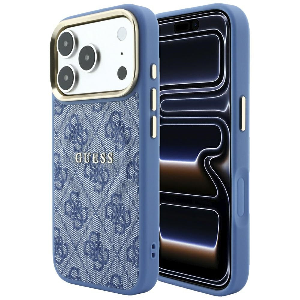 Guess iPhone 17 Pro Max/iPhone 18 Pro Max Deksel 4G Embossed MagSafe Blå