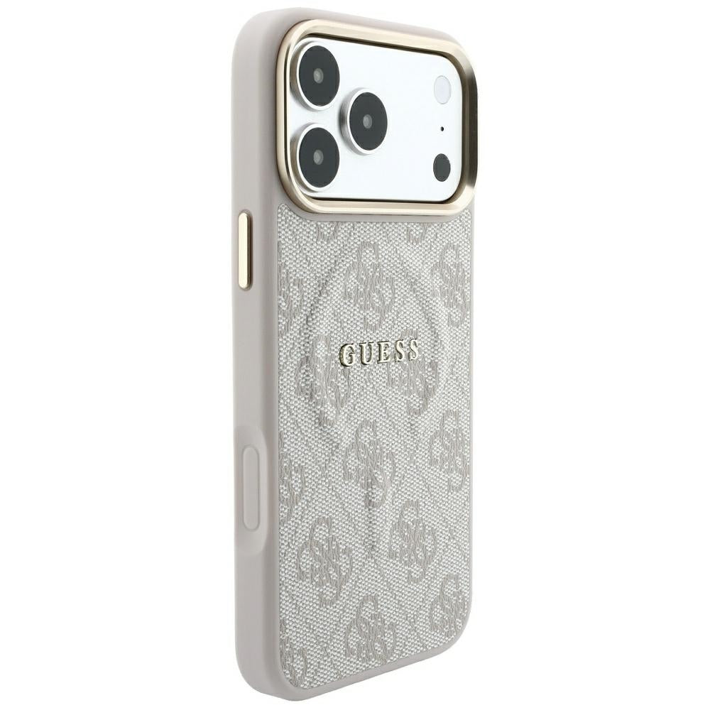 Guess iPhone 17 Pro/iPhone 18 Pro Deksel 4G Embossed MagSafe Rosa