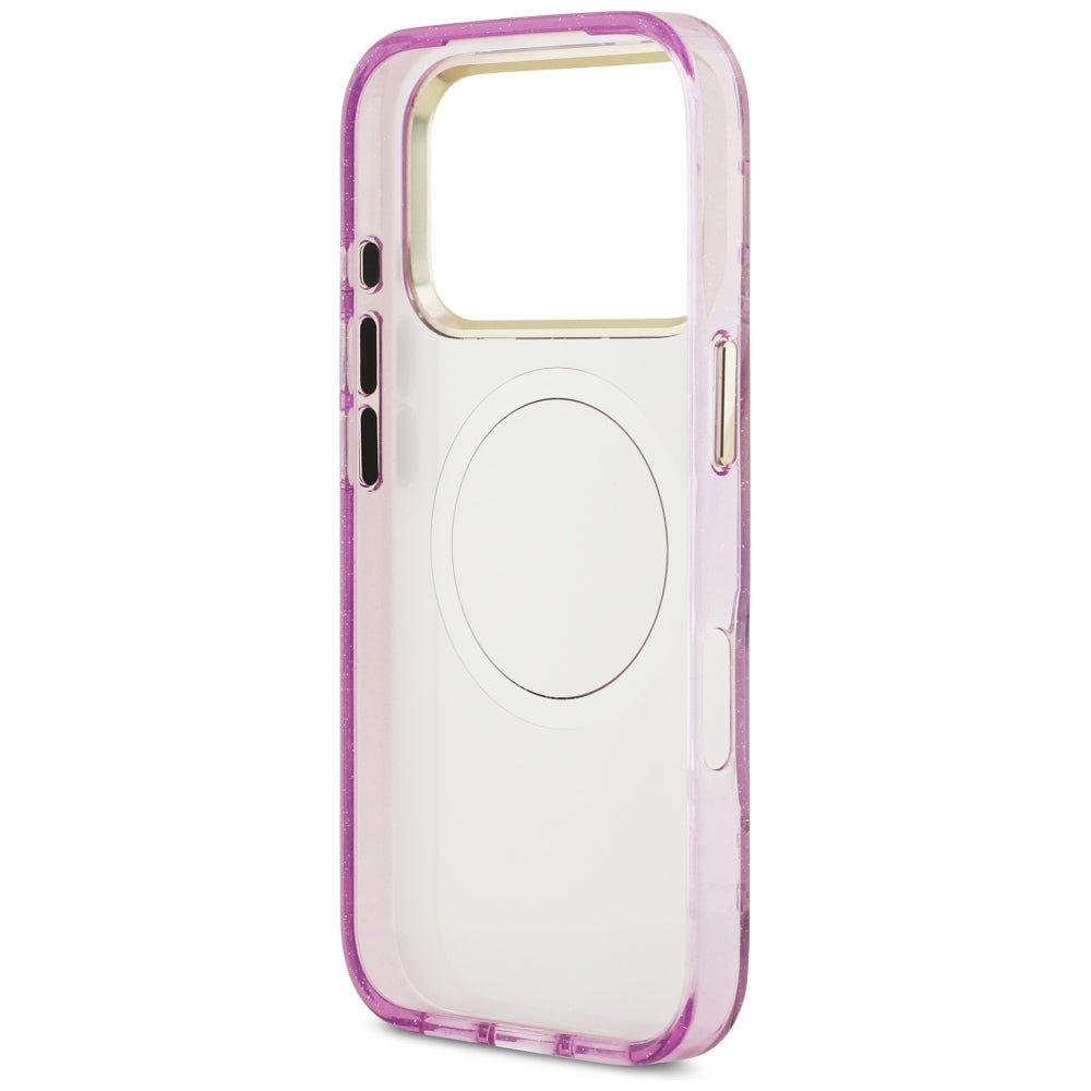 Guess iPhone 17 Pro/iPhone 18 Pro Deksel Glitter Flowers Lilla