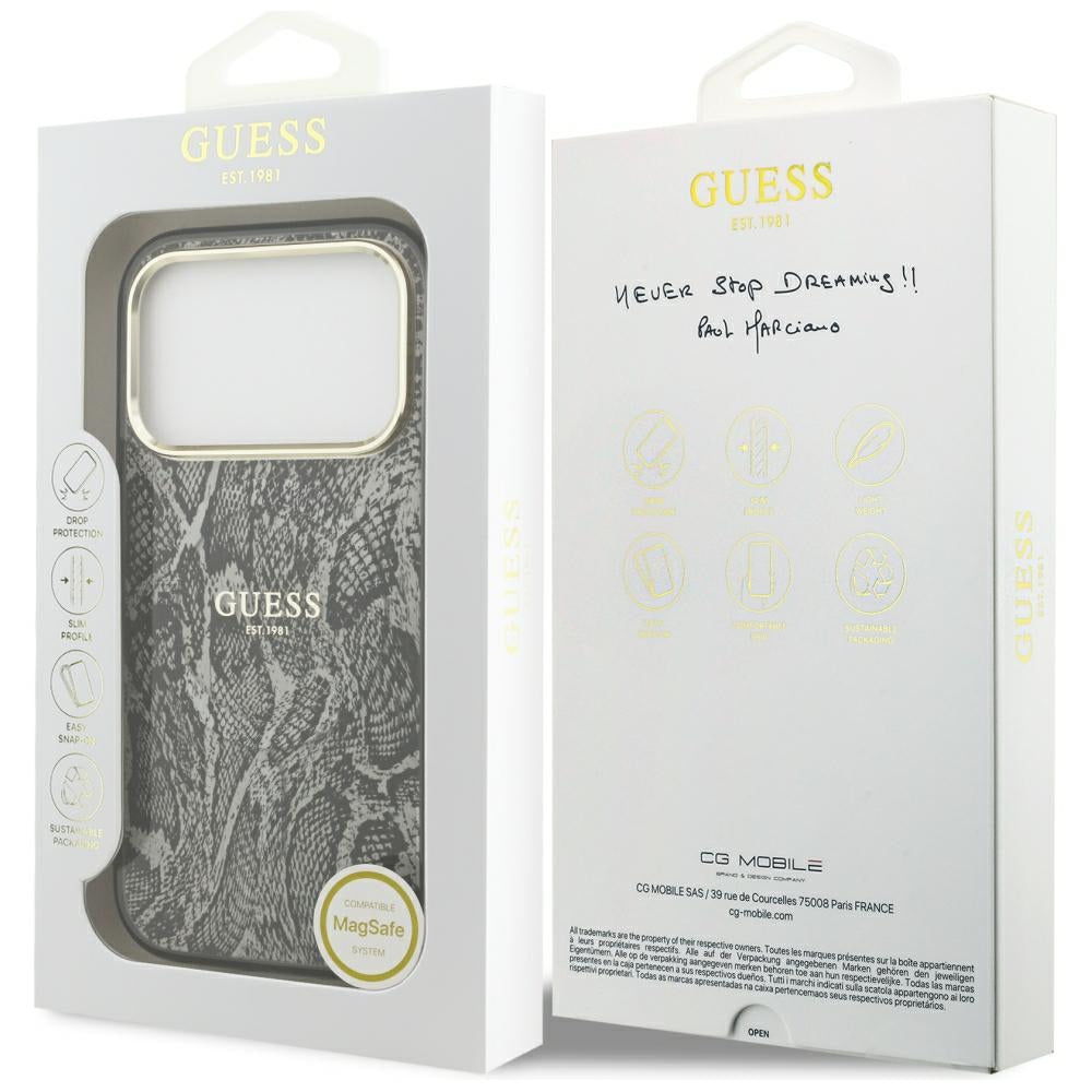Guess iPhone 17 Pro/iPhone 18 Pro Deksel Python Svart