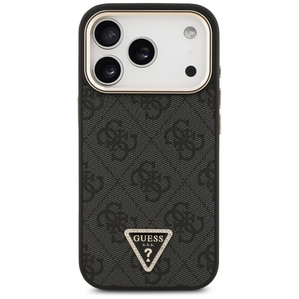 Guess iPhone 17 Pro/iPhone 18 Pro Deksel 4G Triangle MagSafe Svart