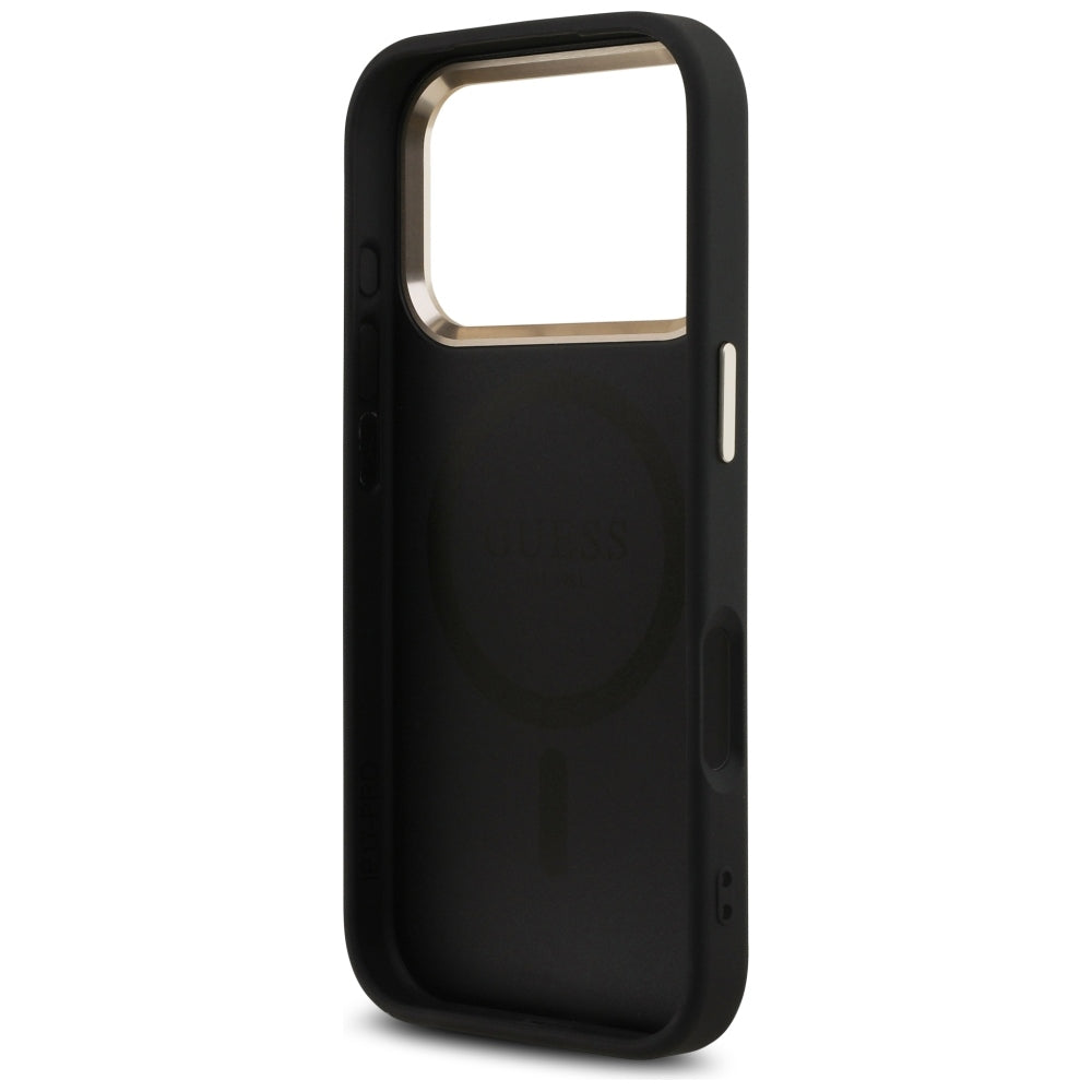 Guess iPhone 17 Pro/iPhone 18 Pro Deksel 4G Triangle MagSafe Svart