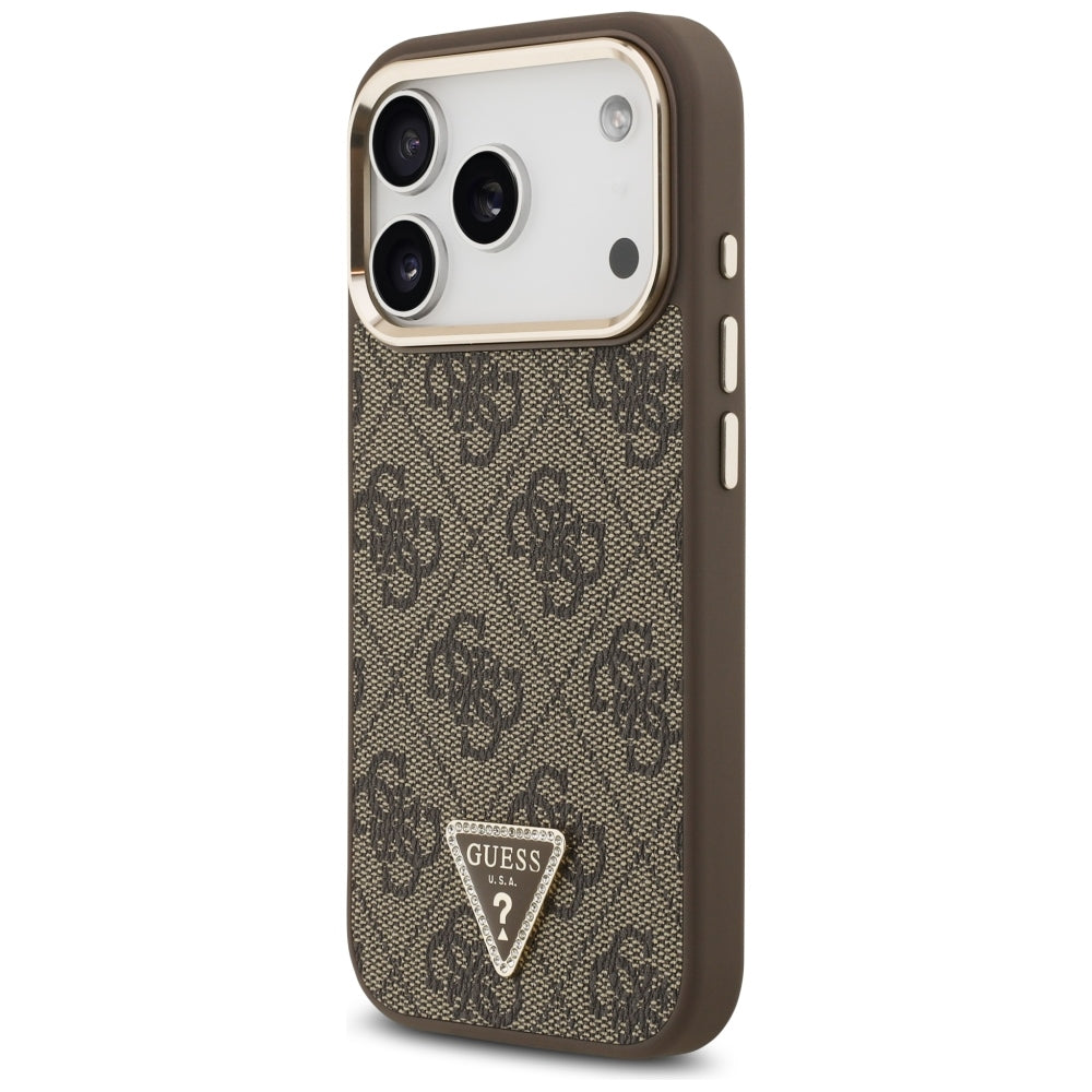 Guess iPhone 17 Pro/iPhone 18 Pro Deksel 4G Triangle MagSafe Brun