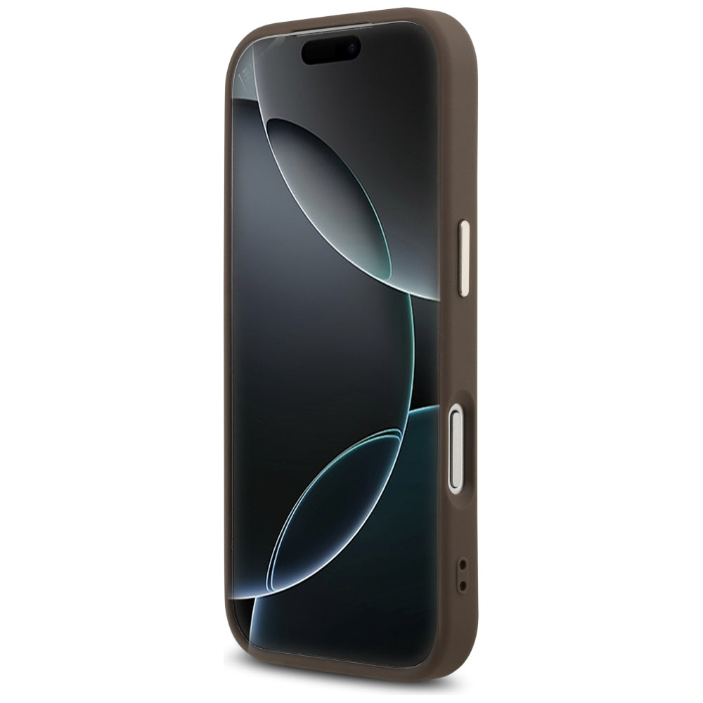 Guess iPhone 17 Pro/iPhone 18 Pro Deksel 4G Triangle MagSafe Brun