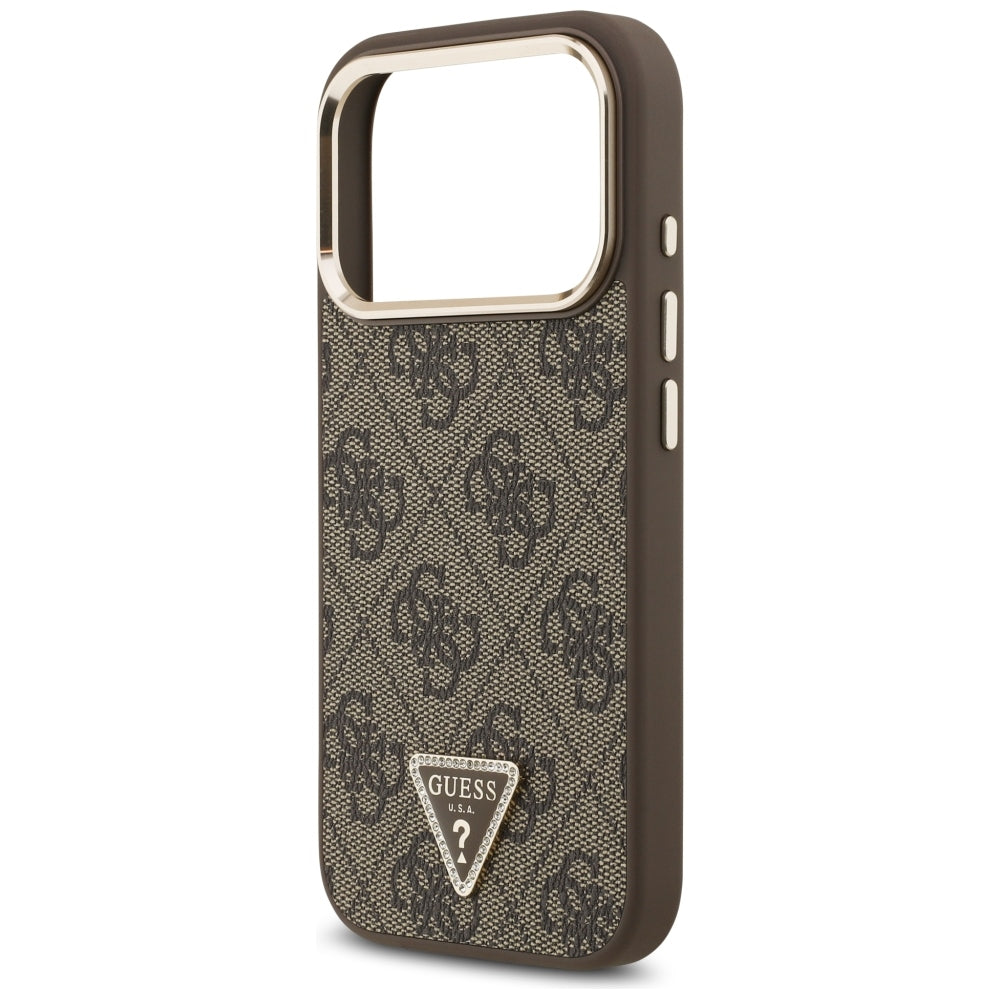 Guess iPhone 17 Pro/iPhone 18 Pro Deksel 4G Triangle MagSafe Brun
