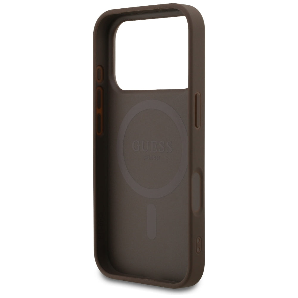 Guess iPhone 17 Pro/iPhone 18 Pro Deksel 4G Small Classic Logo Brun