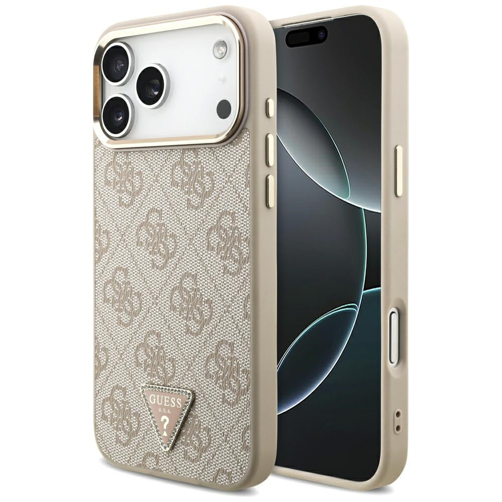 Guess iPhone 17 Pro Max/iPhone 18 Pro Max Deksel 4G Triangle MagSafe Rosa