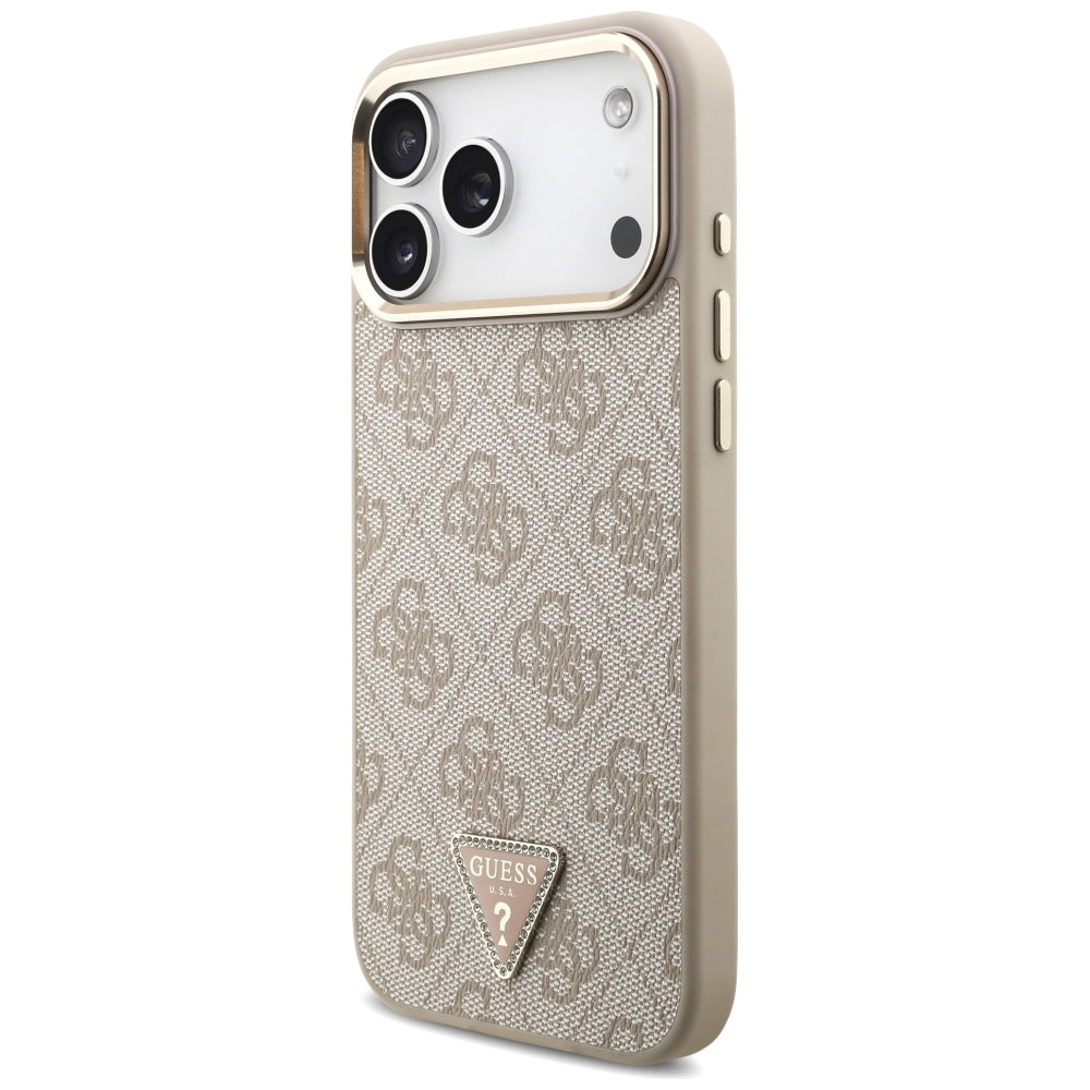 Guess iPhone 17 Pro Max/iPhone 18 Pro Max Deksel 4G Triangle MagSafe Rosa